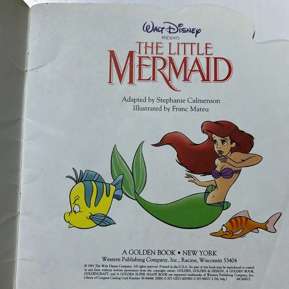 THE LITTLE MERMAID BOOK COLLECTION VINTAGE 90s Disney Flounders Gift